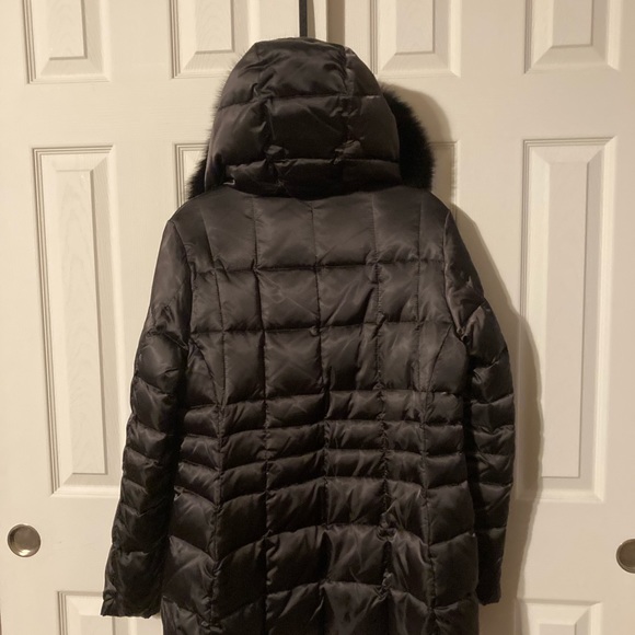 Marc New York Brown Puffer Jacket With Fox Fur Trimmed Hood - Picture 5 of 7